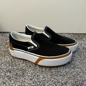 Platform Black Slip-On Vans